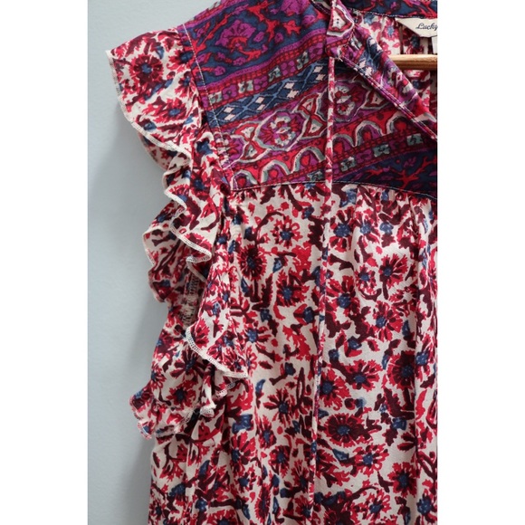 Lucky Brand ruffle sleeveless top - Picture 3 of 5